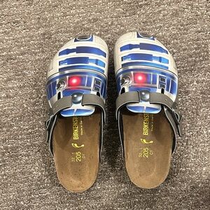 Birkenstock Kids Star Wars Blue and Gray Slippers